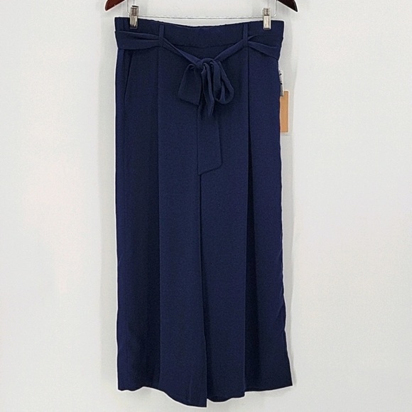 🆕Halogen Navy Blue Flowing Crop Pant - Picture 3 of 13